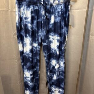 Old Navy Navy and White Tie-Dye Joggers